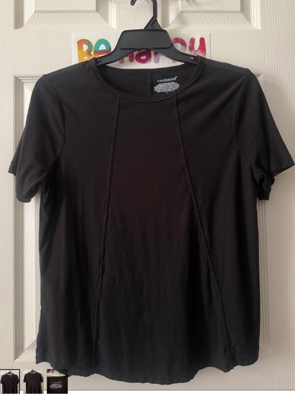 Westbound Black Modal-Cotton Short Sleeve Tee